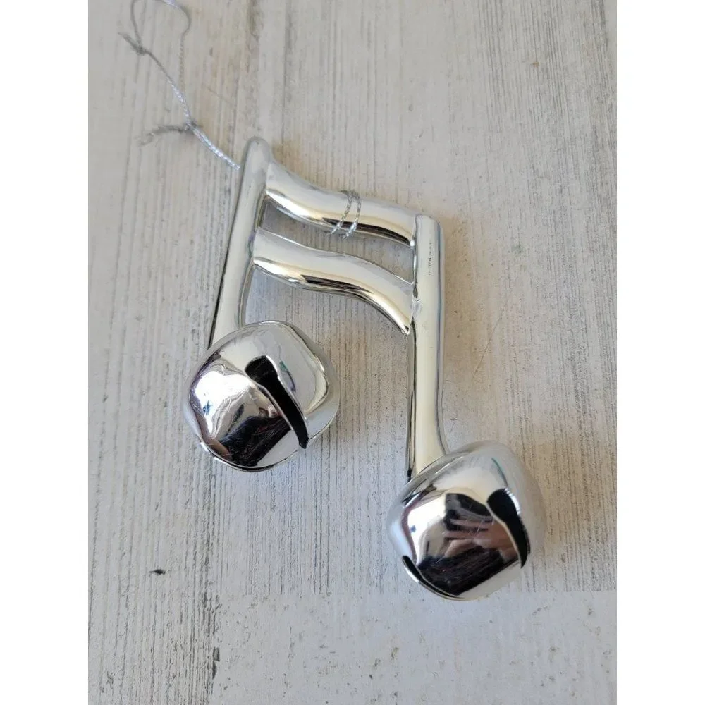 Music note Bells silver‎ ornament Xmas shiny